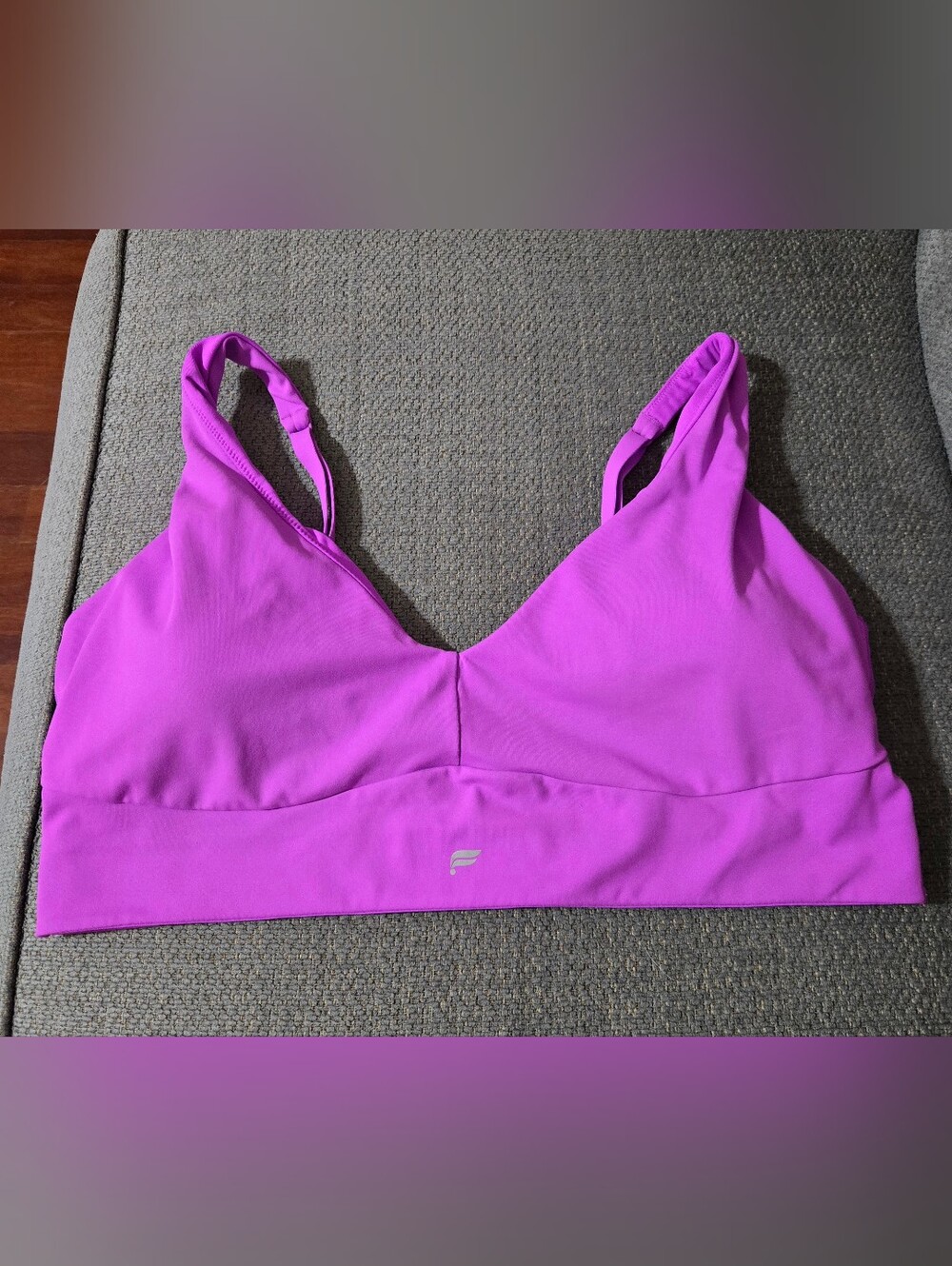 Fabletics Purlux Longline Low Impact Sports Bra - Neon Fuchsia - Picture 4 of 6